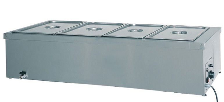 Bain-Marie (B 1440 x T 600 x H 320 mm), 4 GN1/1 Becken, 2000 W