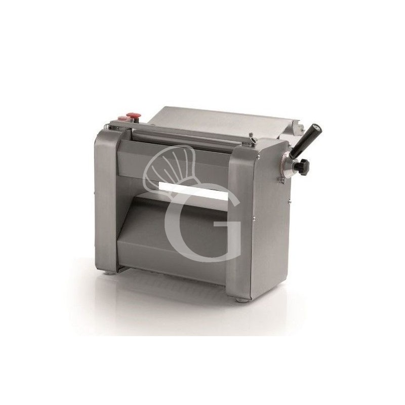 Professionelle Teigausrollmaschine, elektrisch, mit Holzwalzen (320 mm), dreiphasig, B 550 mm x T 350 mm x H 400 mm