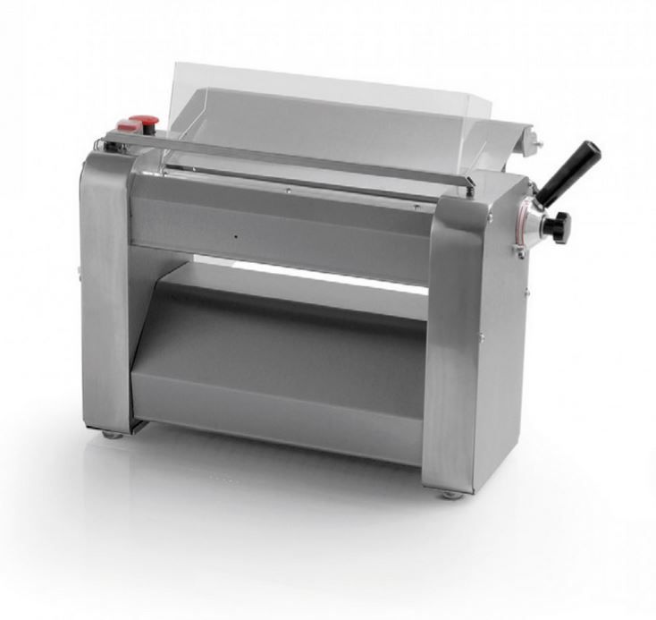 Teigausroller – dreiphasig – B 540 mm T 210 mm x H 380 mm – Edelstahlwalzen 400 mm