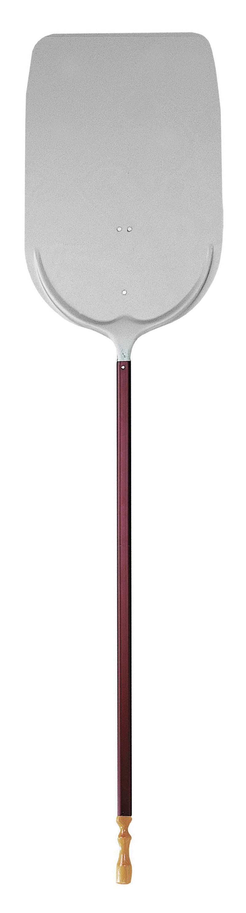 Pizzaschieber/Pizzaschaufel, Aluminium, für Meter-Pizza, 330 x 600 mm, H 1700 mm