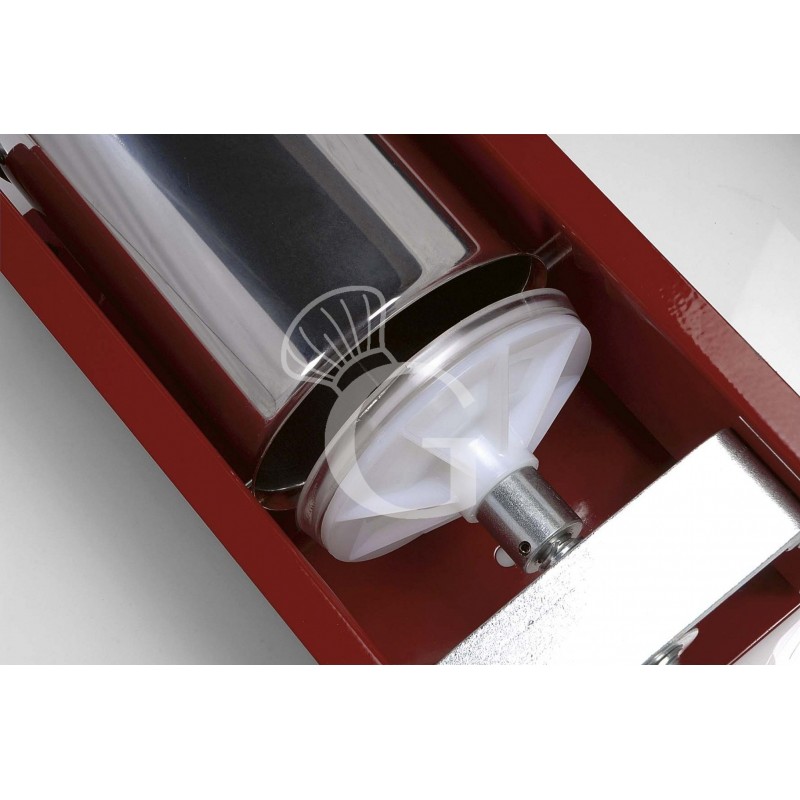 Manuelle horizontale Wurstfüllmaschine, Fassungsvermögen von 3 Liter und Trichter mit 36 mm Durchmesser