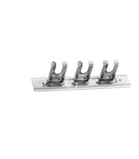 Wandhalterung, Edelstahl, 3 Halter, B 300 mm X T 60 mm X H 50 mm