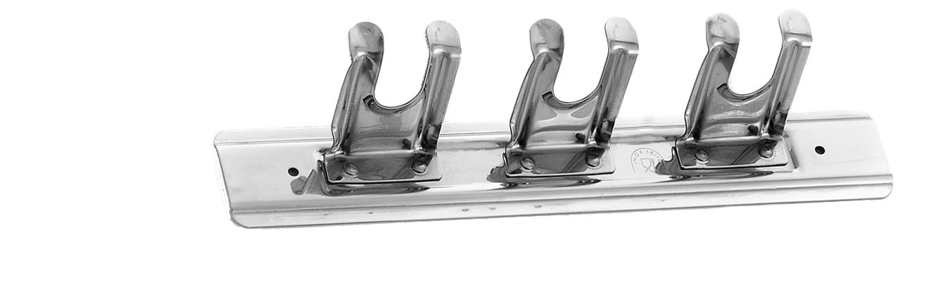 Wandhalterung, Edelstahl, 3 Halter, B 300 mm X T 60 mm X H 50 mm