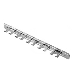 Wandhalterung, Edelstahl, 5 Halter, B 460 mm X T 60 mm X H 50 mm