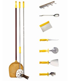 Pizzabäcker- Set "Europa", 9-teilig, für Holz- oder Gasöfen