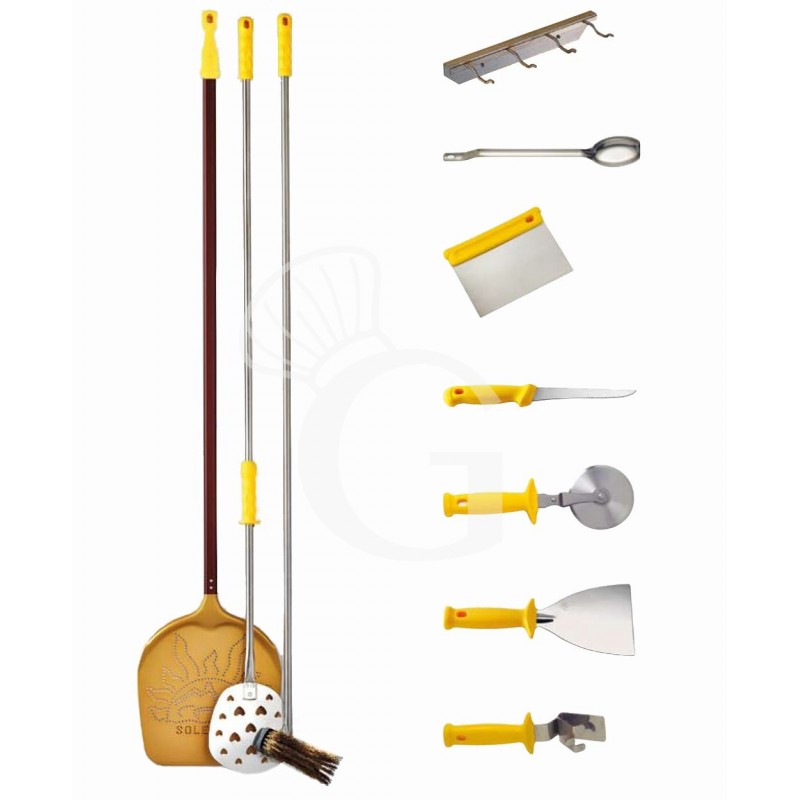 Pizzabäcker- Set "Europa", 9-teilig, für Holz- oder Gasöfen