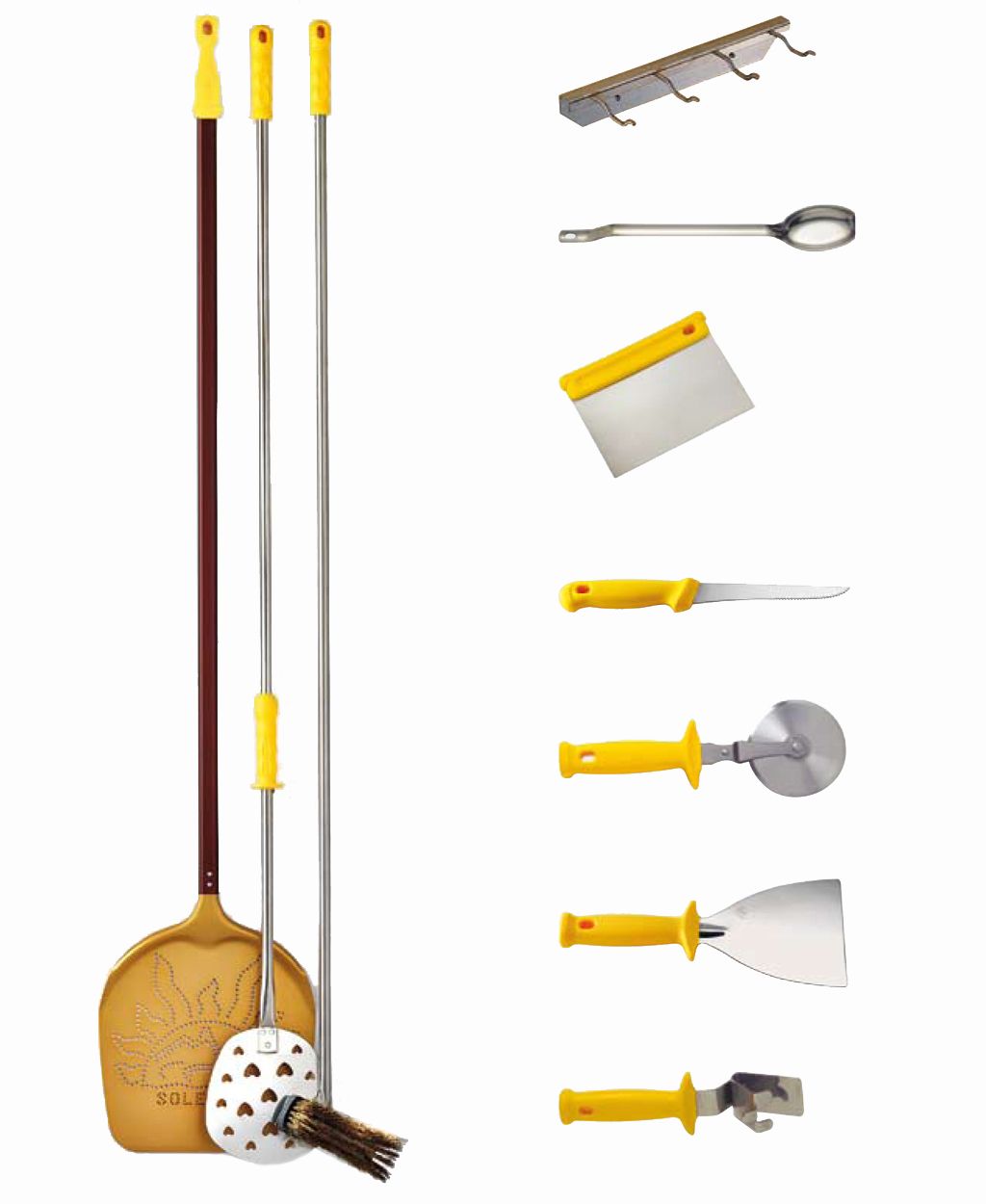 Pizzabäcker- Set "Europa", 9-teilig, für Holz- oder Gasöfen