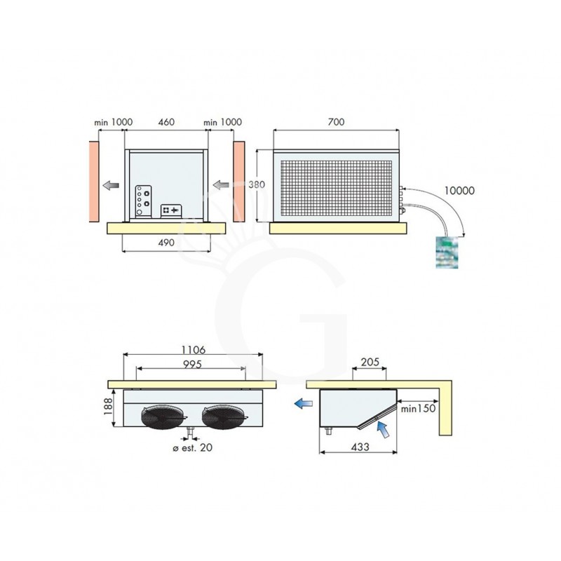 Split-Kühlaggregat für Kühlzellen – Kompressorleistung 1,655 kW