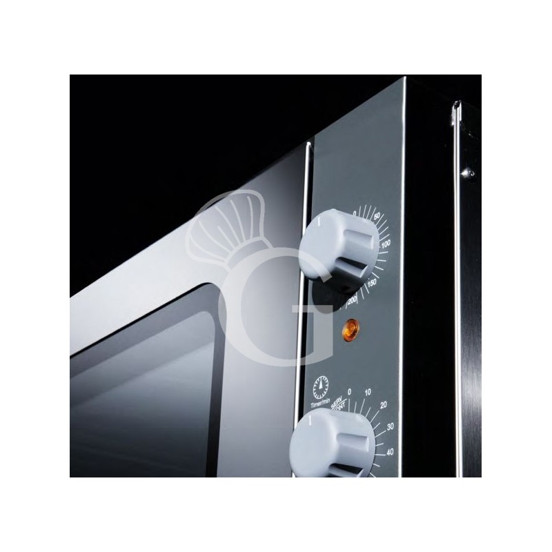 Gastro Heißluftofen, elektrisch, Luftbefeuchter, Flügelscharnier, mechanische Steuerung, einphasig, 4 Backbleche GN1/1