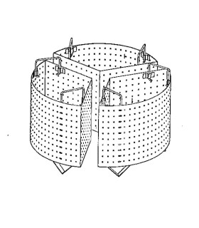 Nudelsieb/Kocheinsatz, 3 Teile, für 100 Liter-Kochkessel, 5 mm-Lochung