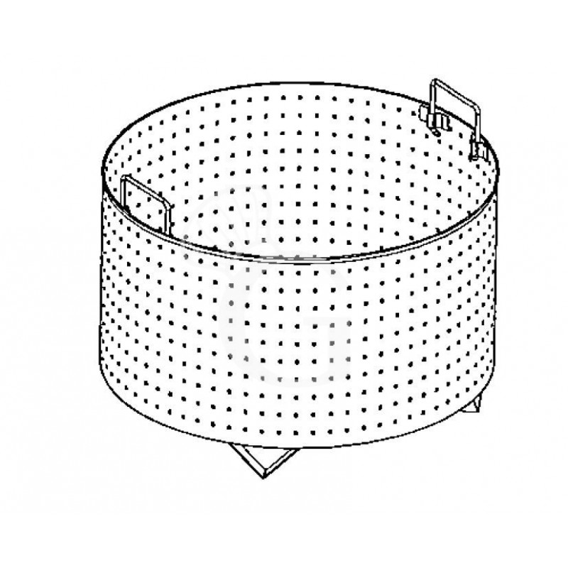 Nudelsieb/Nudeleinsatz für 150 Liter-Kochkessel, 5 mm-Lochung