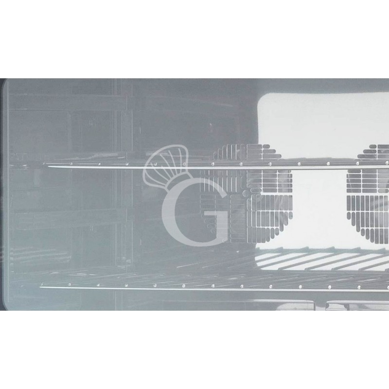 Elektro Heißluftofen, für die Bäckerei, Luftbefeuchter, Flügeltür, mechanische Steuerung, dreiphasig, 4 Backbleche (600x400 mm)