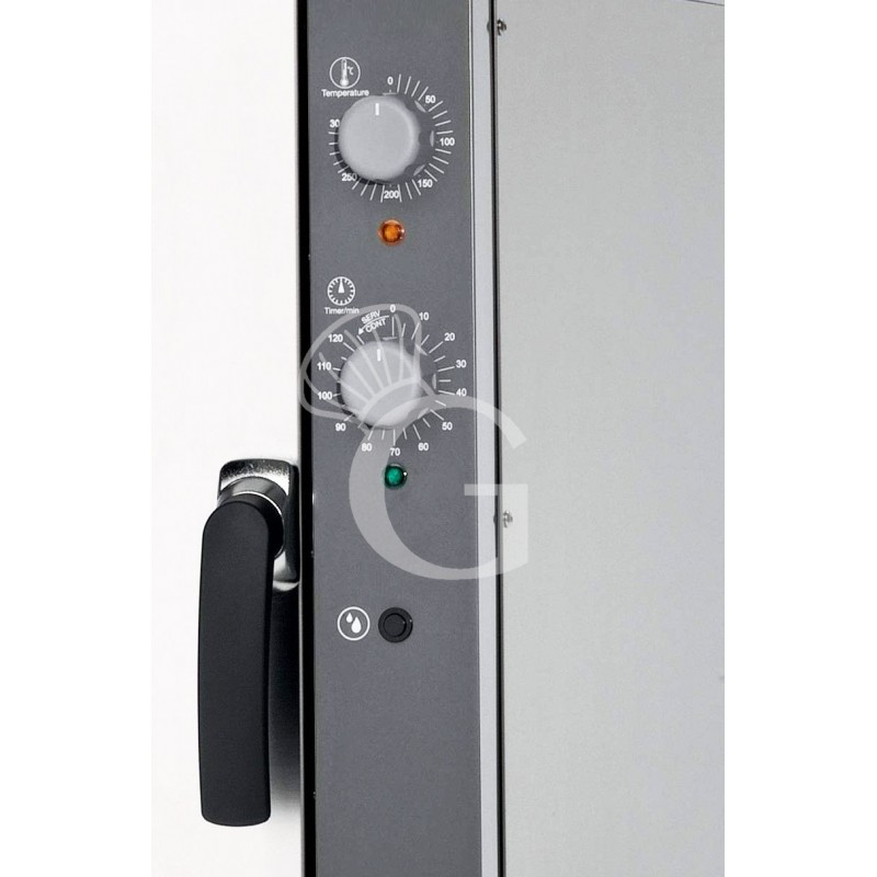 Gastro Heißluftofen, elektrisch, Luftbefeuchter, Flügeltür, mechanische Steuerung, dreiphasig, 6 Backbleche GN1/1 (530 x 325 mm)
