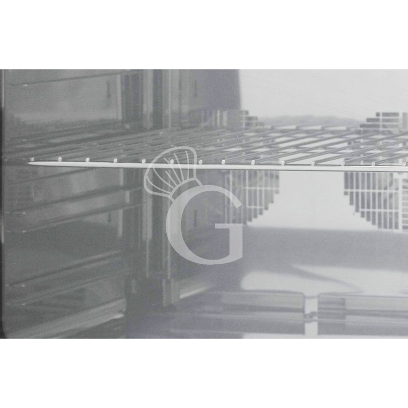 Elektro Heißluftofen für Brioches, Luftbefeuchter, Flügeltür, mechanische Steuerung, einphasig, 4 Backbleche GN2/3