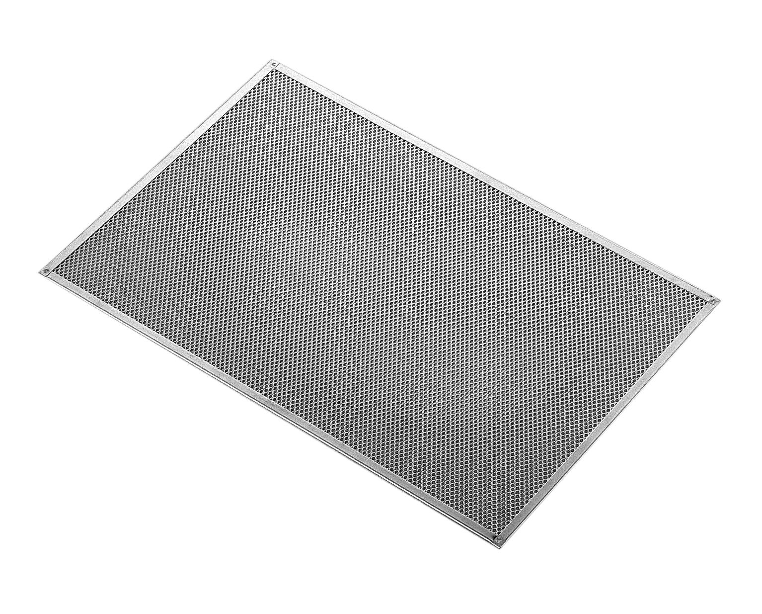 Pizza-Screen / Pizzagitter, rechteckig, Edelstahl, B 400 mm x T 600 mm x H 3 mm