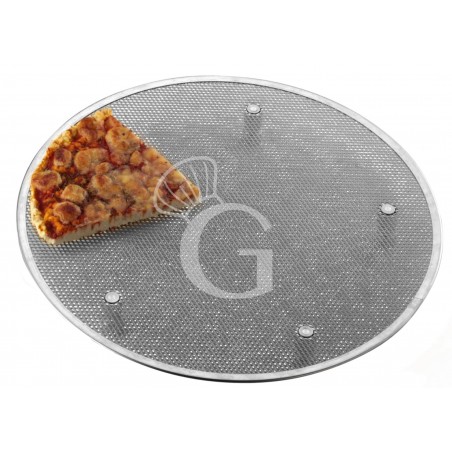 Pizza-Screen / Pizzagitter mit Aluminium-Füßchen, rund, Edelstahl, Ø 450 mm Pizza-Screen / Pizzagitter mit Aluminium-Füßchen, rund, Edelstahl, Ø 450 mm