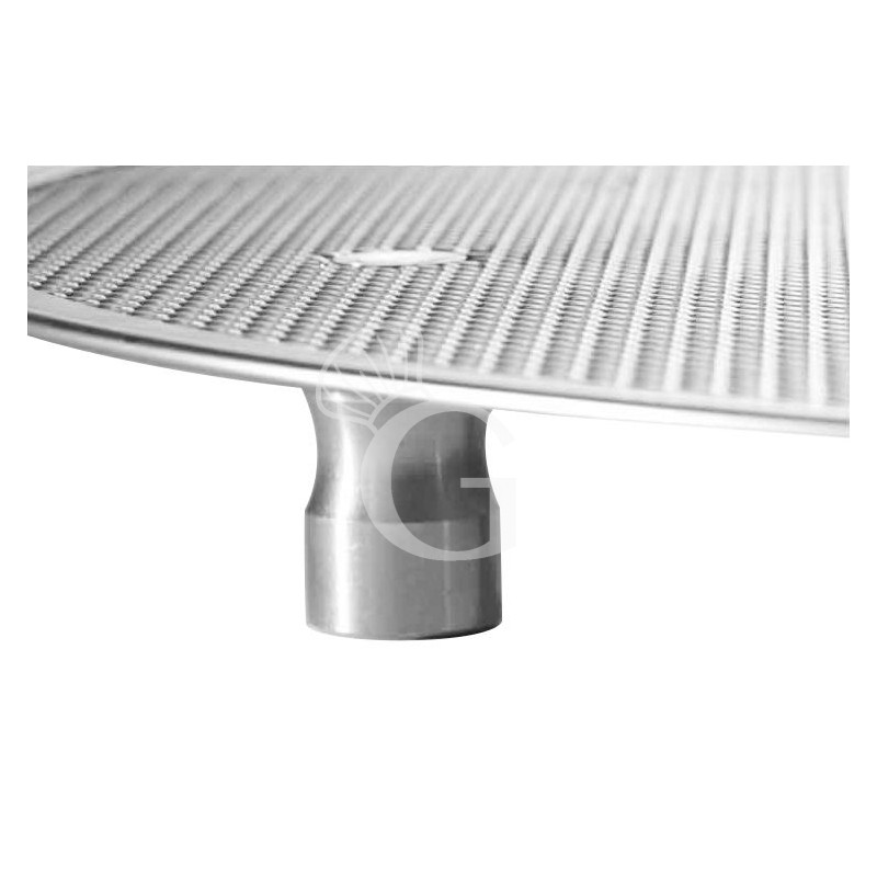 Pizza-Screen / Pizzagitter mit Aluminium-Füßchen, rund, Edelstahl, Ø 500 mm
