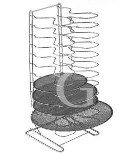 Ständer für Pizza-Screen oder 12 Pizzableche, vertikal, B 320 x T 320 x H 700 mm