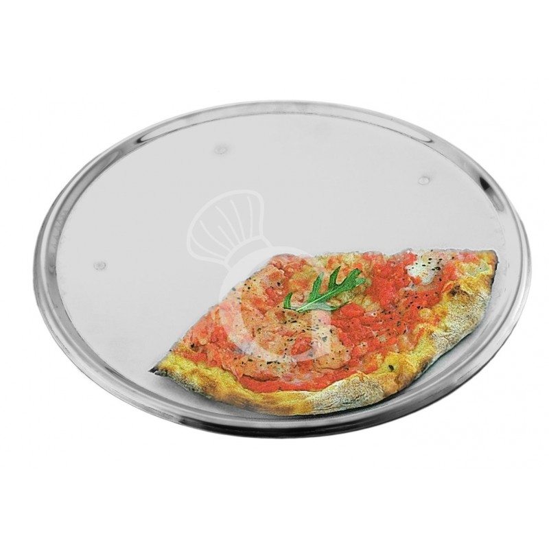 Servierplatte mit 4 Füßchen, rund, Edelstahl, Ø 330 mm