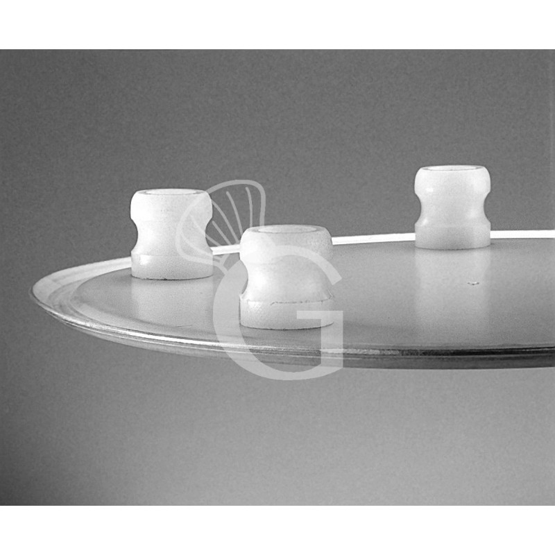 Servierplatte mit 5 Füßchen, rund, Edelstahl, Ø 360 mm