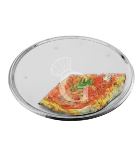 Servierplatte mit 5 Füßchen, rund, Edelstahl, Ø 400 mm