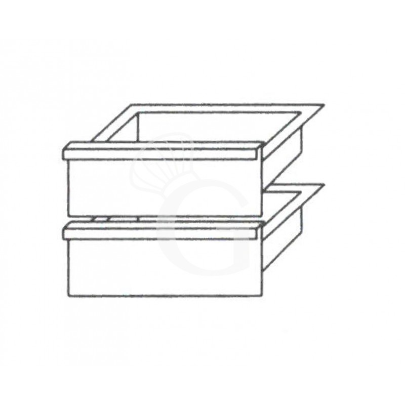 2 Schubladen, B 600 mm x T 490 mm x H 400 mm