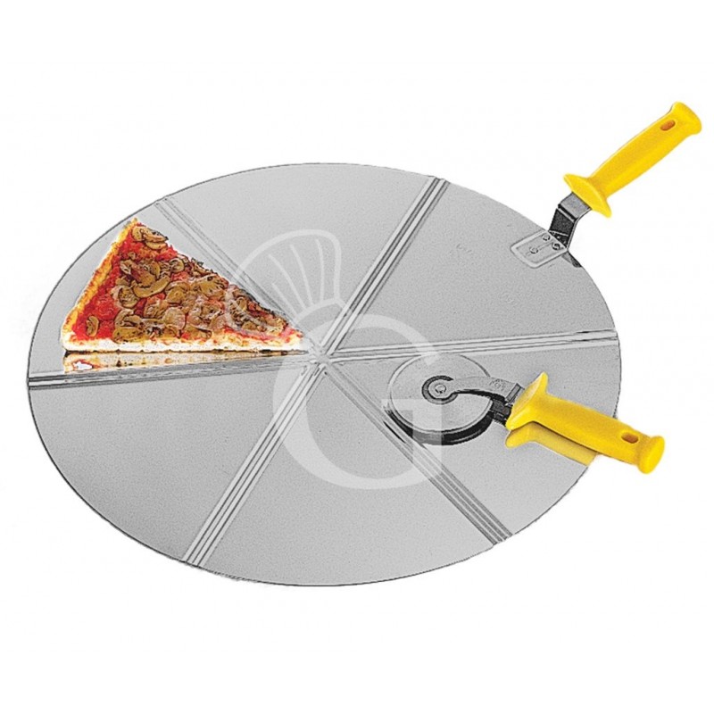Pizzaheber, Edelstahl, Ø 360 mm, mit 6 Portionen-Einteilung Pizzaheber, Edelstahl, Ø 360 mm, mit 6 Portionen-Einteilung