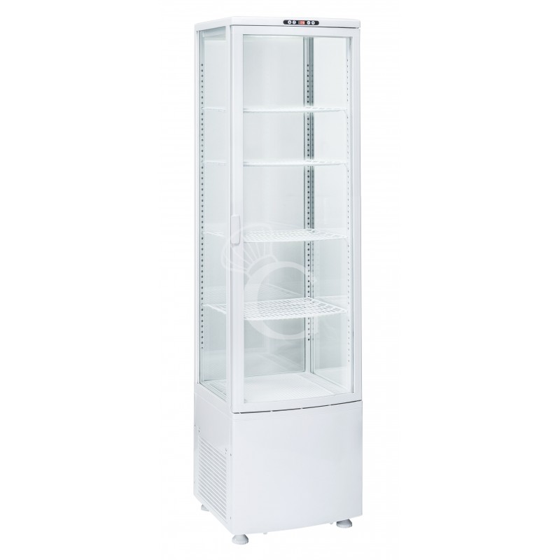 Weiße Getränkekühlvitrine (280 L), 0°C/+ 12°C, Energieklasse B