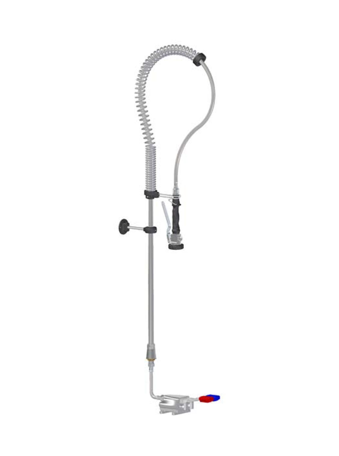 Geschirrbrause, Fußbedienung mit 2 Pedale