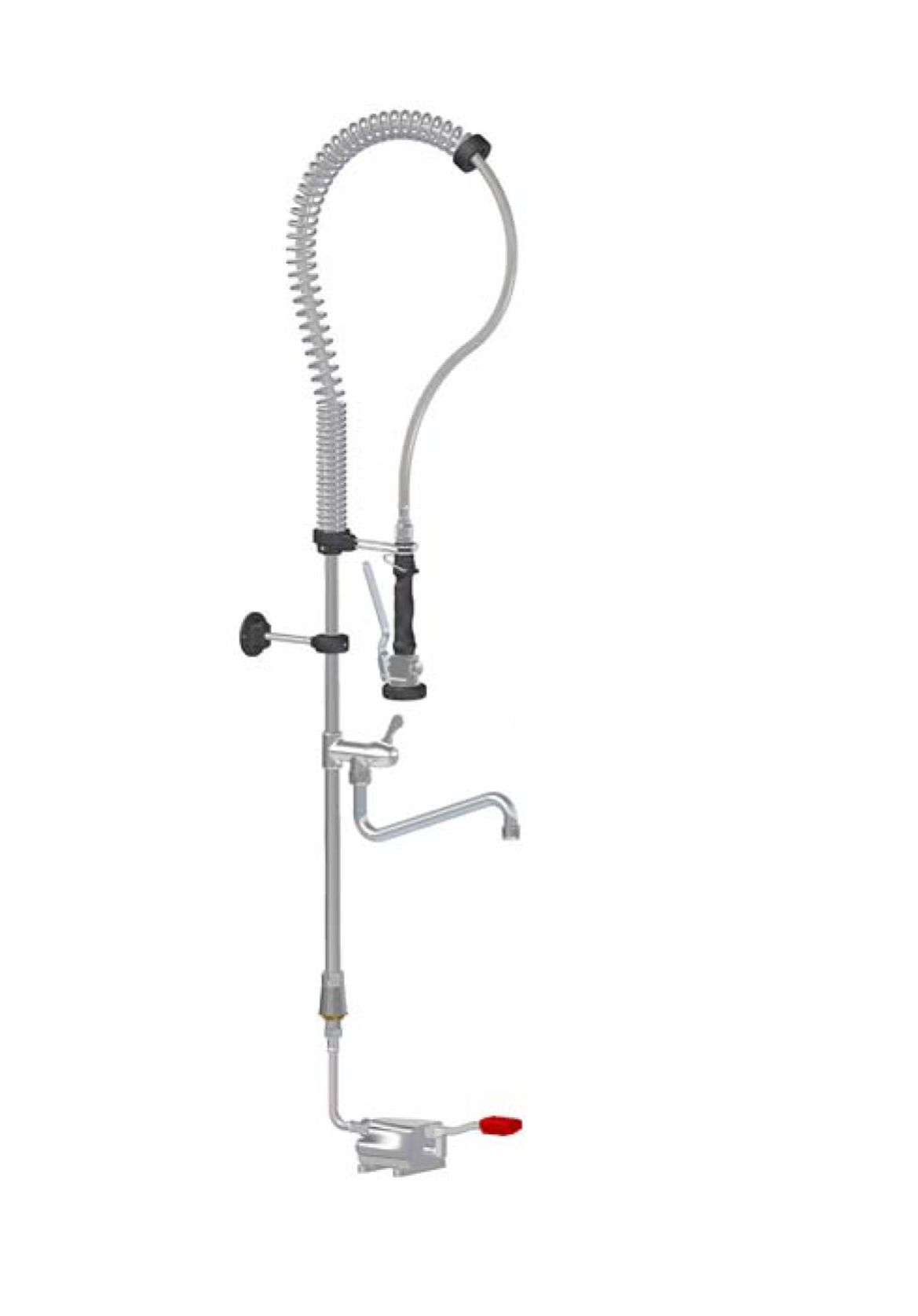 Geschirrbrause, Fußbedienung - 1 Pedal
