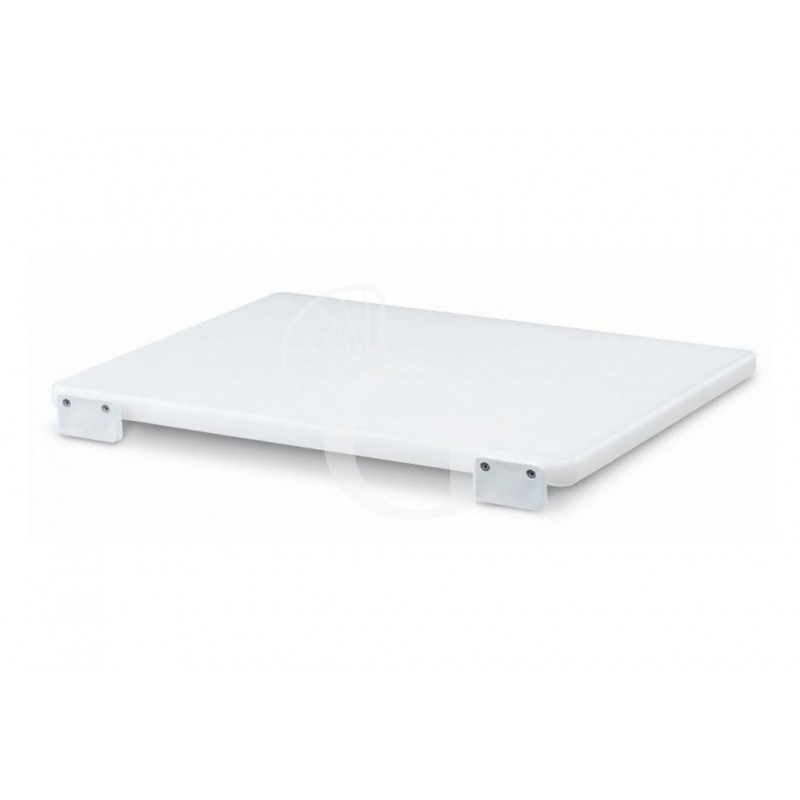 Schneidebrett mit Anschlag, Polyethylen, B 700 mm x T 400 mm x H 20 mm