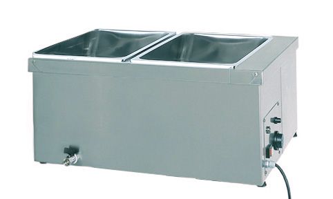 Bain-Marie (B 780 x T 600 x H 320 mm), 2 GN1/1 Becken, 2000 W
