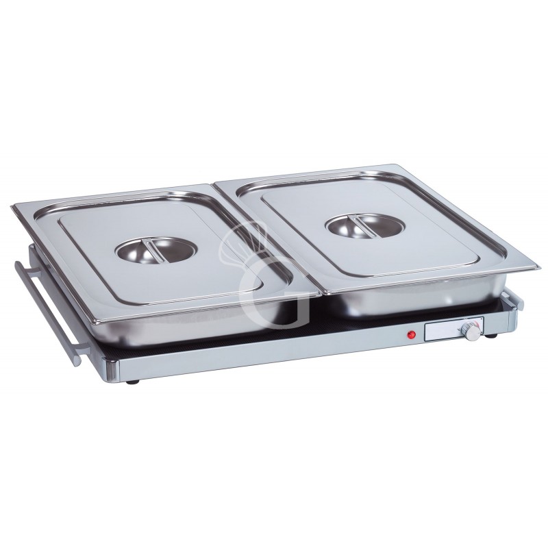 Warmhalteplatte, elektrisch, B 666 mm x T 454 mm x H 40 mm, 300 W