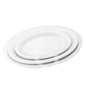 Teller, oval, Melamin, extra stark, B 342 mm x T 268 mm x H 27 mm