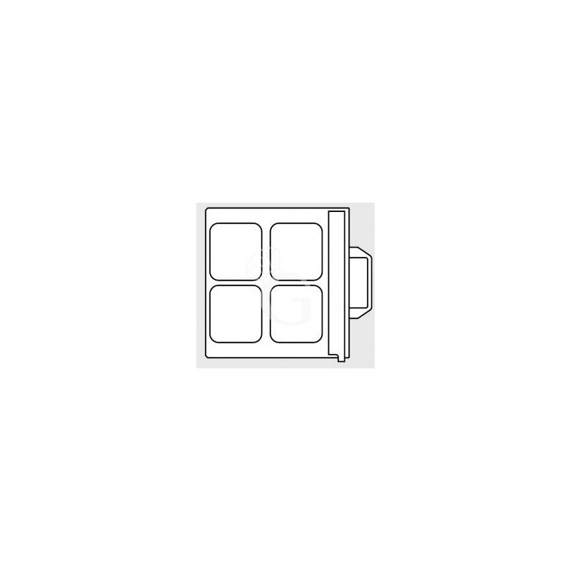 Form für Heißsiegelgeräte, 4 Abdrücke 180 mm x 135 mm Form für Heißsiegelgeräte, 4 Abdrücke 180 mm x 135 mm