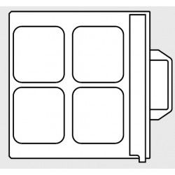 Form für Heißsiegelgeräte, 4 Abdrücke 180 mm x 135 mm