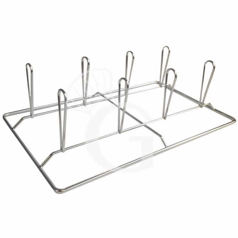 Hähnchen-Grillrost für 8 Hähnchen, B 530 mm x T 325 mm x H 160 mm Hähnchen-Grillrost für 8 Hähnchen, B 530 mm x T 325 mm x H 160 mm