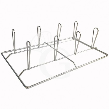 Hähnchen-Grillrost für 8 Hähnchen, B 530 mm x T 325 mm x H 160 mm Hähnchen-Grillrost für 8 Hähnchen, B 530 mm x T 325 mm x H 160 mm