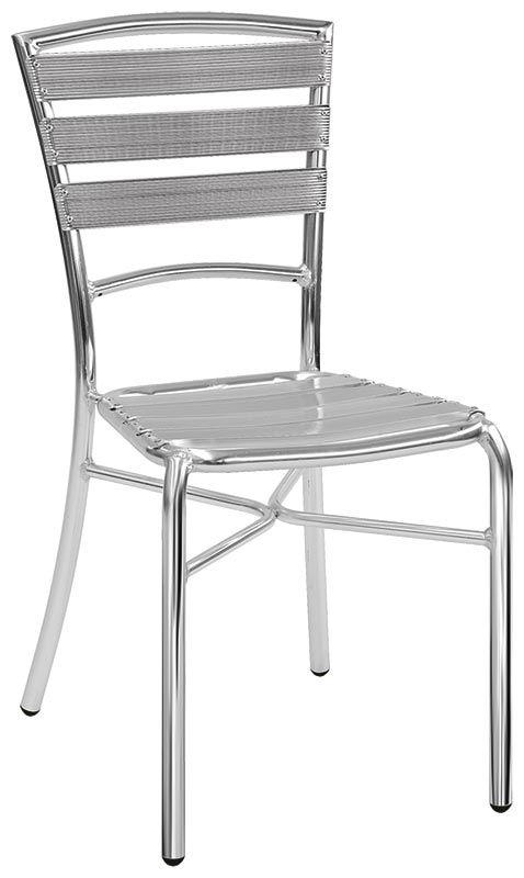 Stuhl "NEXT", eloxiertes Aluminium, verschweißt, B 400 mm x T 400 mm x H 850 mm