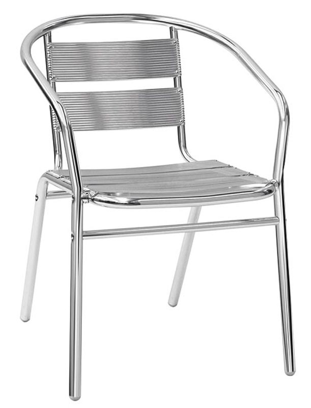 Stuhl "MARK", eloxiertes Aluminium