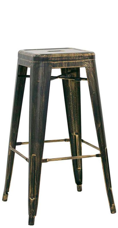 Metallhocker / Barhocker "LOFT", lackiert, Vintage-Style