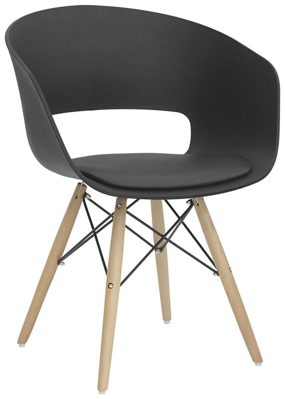 Sessel "UNION1", Holz und Metall, Sitzfläche aus Stoff