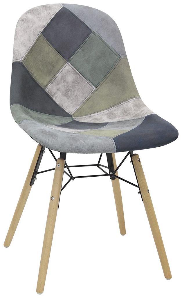 Sessel "DOHA", Holz und Metall, Sitzfläche mit Stoffbezug, B 450 mm x P 420 mm x H 830 mm