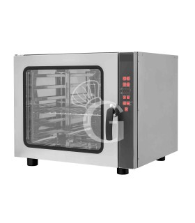 Elektro Heißluftofen, für die Bäckerei , Luftbefeuchter, dreiphasig, digitale Steuerung, 6 Backbleche (600x400 mm)