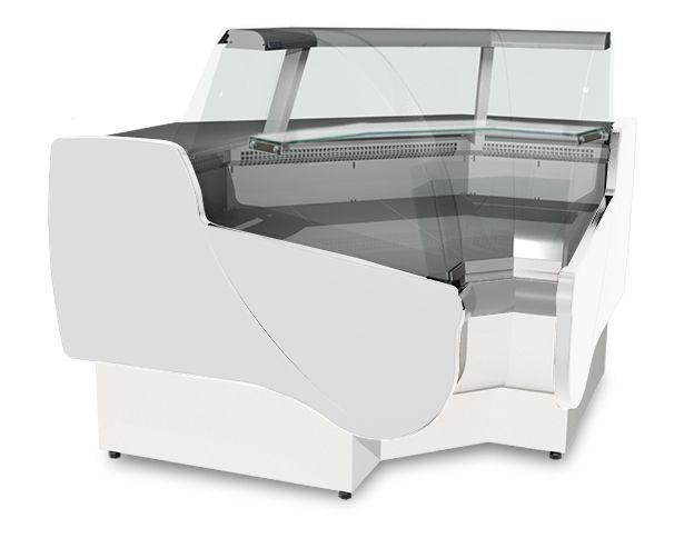 Full Optional Kühltheke mit Innenecke, Umluftkühlung +1°C/+10°C L 1340 mm