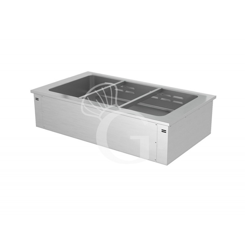 Einbau Bain-Marie, B 1135 mm x T 640 mm x H 285 mm (Höhe des Beckens: 180 mm)