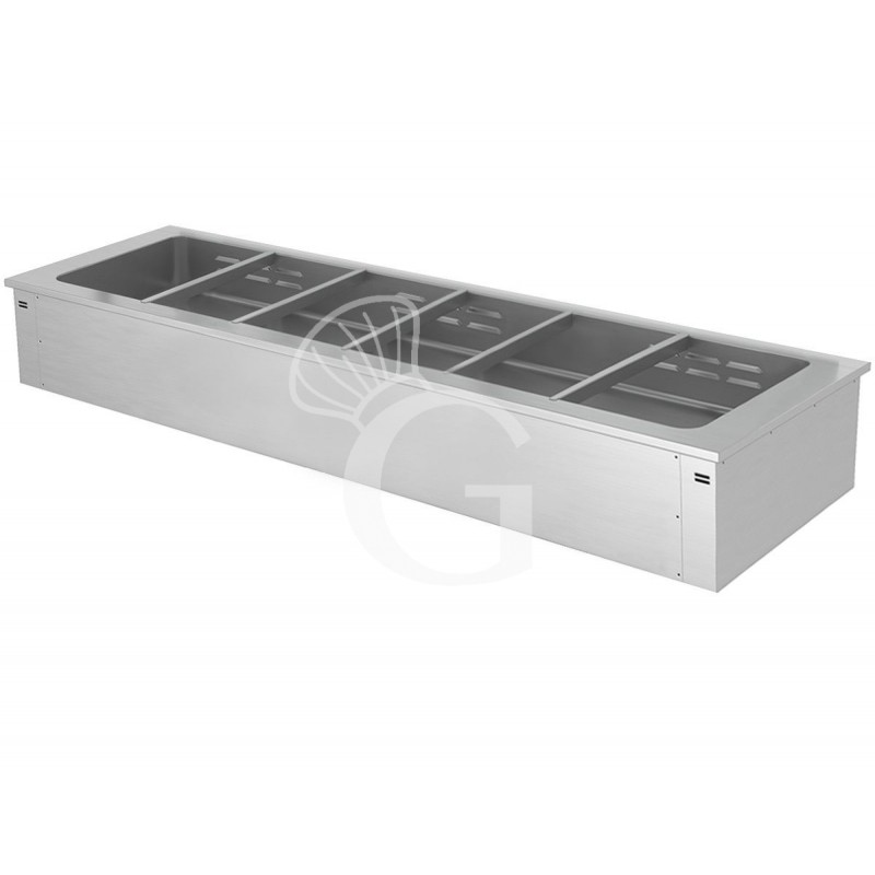 Einbau Bain-Marie, B 2110 mm x T 640 mm x H 285 mm (Höhe des Beckens: 180 mm)