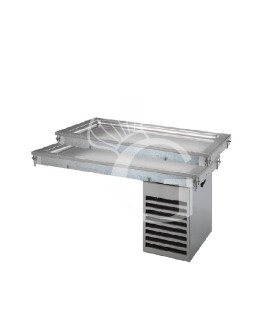 Einbau-Kühlplatte, statisch, 2 Kühlfläche, Edelstahl, B 2110 x T 640 x H 570 mm