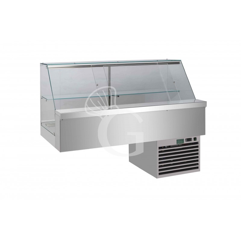 Einbau Snack-Kühlvitrine, 1 Ablage, Kühleinheit, L 1600 mm Einbau Snack-Kühlvitrine, 1 Ablage, Kühleinheit, L 1600 mm