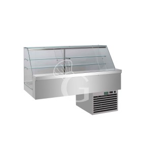 Einbau Snack-Kühlvitrine, 2 Ablage, Kühleinheit, L 1600 mm